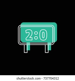 Scoreboard with result display icon. Doodle illustration of Scoreboard with result display vector icon for web isolated on black background