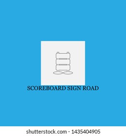 scoreboard sign road icon sign signifier vector
