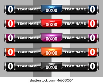 scoreboard sport template for football and soccer, vector illustration