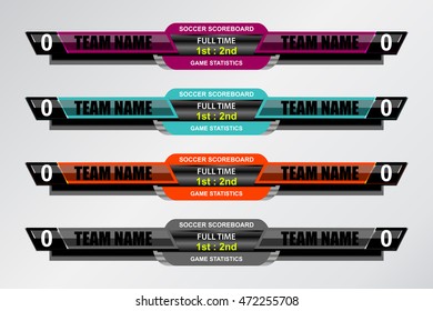 scoreboard sport template for football and soccer, vector illustration