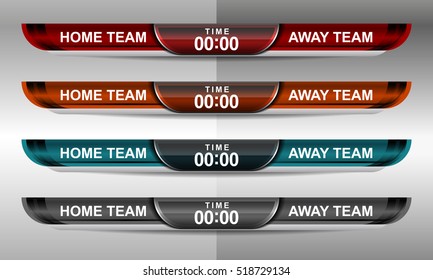 scoreboard sport template for football and soccer, vector illustration