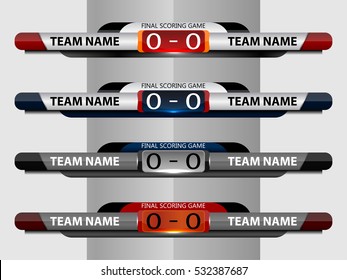 scoreboard sport template for football and soccer, vector illustration