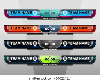 scoreboard sport template for football and soccer, vector illustration