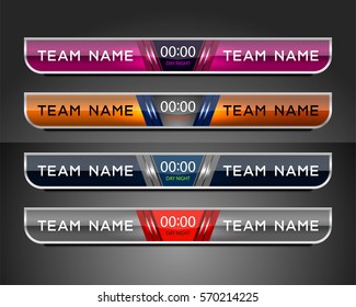 scoreboard sport template for football and soccer, vector illustration