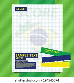 Scoreboard. Template design. Brazil vector.