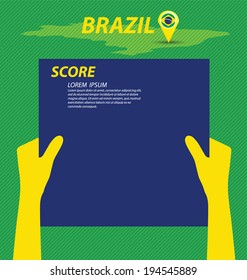 Scoreboard. Template design. Brazil vector.