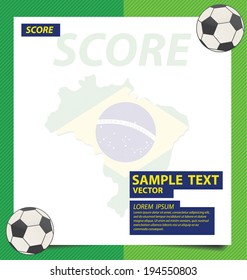 Scoreboard, Template design, Brazil vector.