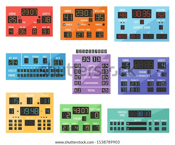 Scoreboard Vector Digital Score Board Display Stock Vector Royalty Free