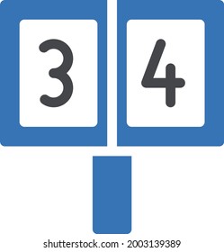 scoreboard vector glyph colour icon