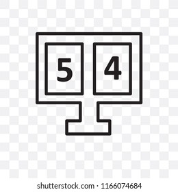 Scoreboard vector icon isolated on transparent background, Scoreboard logo concept