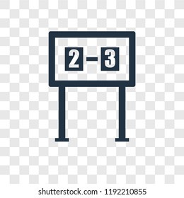 Scoreboard vector icon isolated on transparent background, Scoreboard transparency logo concept