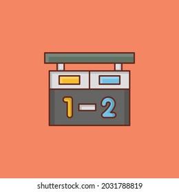 scoreboard Vector illustration on a transparent background. Premium quality symbols. Vector Line Flat color  icon for concept and graphic design.