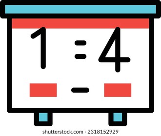 scoreboard Vector illustration on a transparent background. Premium quality symmbols. Line Color vector icons for concept and graphic design.