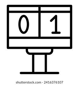 Diseño de icono de línea de vectores de cuadro de indicadores