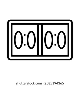 Scoreboard Vector Line Icon Design