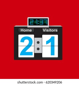 scoreboard vector on red background
