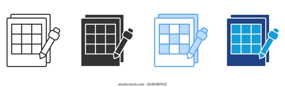 Scorecard Icon Set Multiple Style Collection