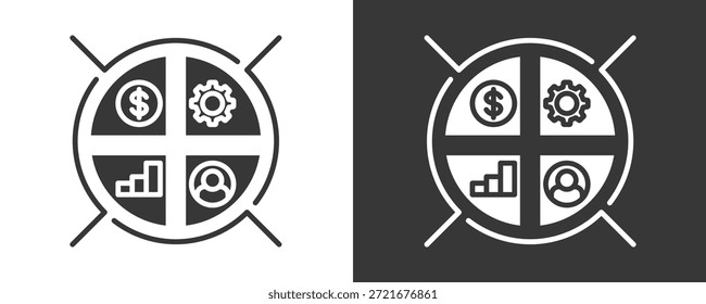 Conjunto De Iconos De Cuadro De Mando Colección De Vector Aislada En Blanco Y Negro