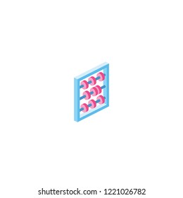 Scores 3D flat isometric icon symbol. Flat creative illustration idea. 