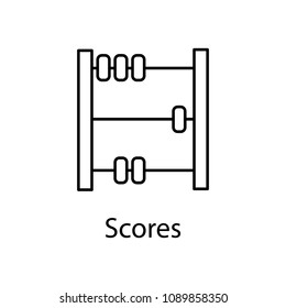 scores icon. Element of web icon with name for mobile concept and web apps. Detailed scores icon can be used for web and mobile. Premium icon on white background