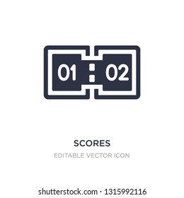 scores icon on white background. Simple element illustration from Gaming concept. scores icon symbol design.