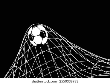 scoring goal soccer net background