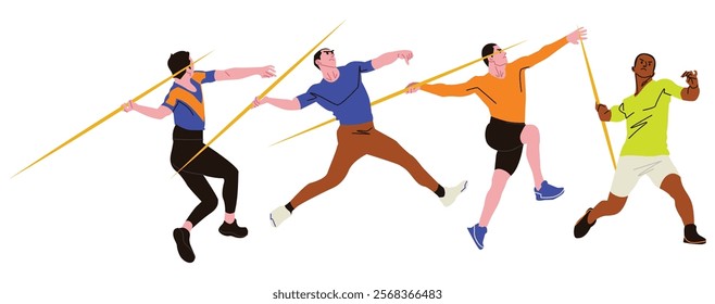 The scoring in javelin throw is based on the distance between the landing sector and the starting point of the throw. This sport can be done by men and women