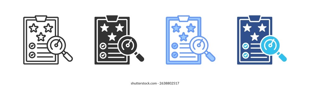 Scoring Multi Style Icon Set Vector