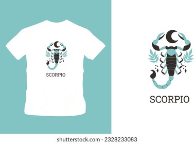 scorpio astrological sign t shirt design editable template