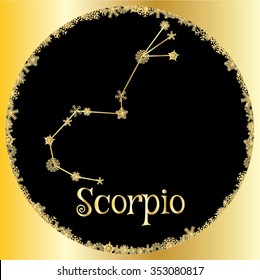 scorpio. Astrology sign. Vector zodiac