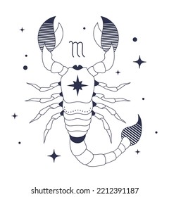 scorpio astrology zodiac sign isolated icon