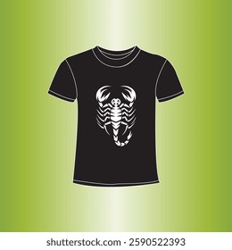 Scorpio black T-Shirt Design template