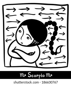 Scorpio black and white