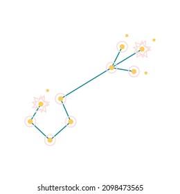 Scorpio Constellation arte ingenuo dibujado a mano