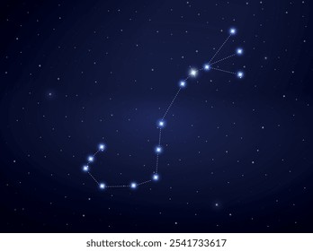 Scorpio constellation in night sky