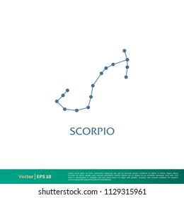 Scorpio - Constellation Star Icon Vector Logo Template Illustration Design. Vector EPS 10.
