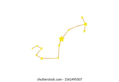 Scorpio constellation symbol vector illustration