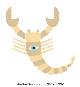 Scorpio flat illustration on white