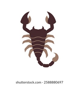 Scorpio in flat style on white background.