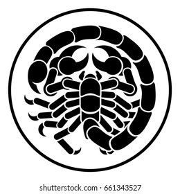 Scorpio horoscope astrology zodiac sign icon