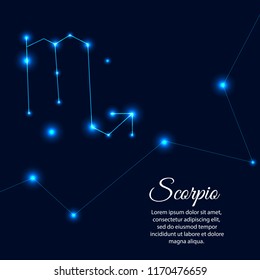 Scorpio Horoscope star light abstact vector eps 10 for your design