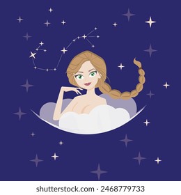 Scorpio, horoscope in the style of cute girls