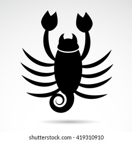 Scorpio icon isolated on white background. Vector art.