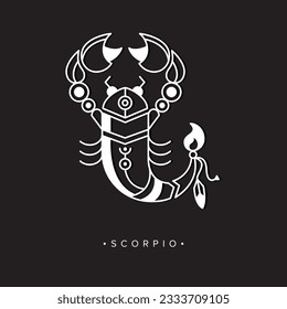 Scorpio Line art illustration - zodiac sign