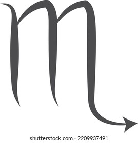Scorpio line icon. Horoscope symbol. Esoteric sign