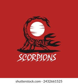 scorpio logo animal design vector