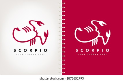 Scorpio Logo-Vektorgrafik. Tierdesign.
