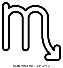 scorpio modern concept ui ux icon for website, app, presentaion, flyer, brochure etc.