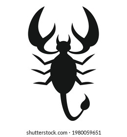 Scorpio Natursymbol. Einfache Illustration von Scorpio-Natur, Vektorsymbol für Webdesign einzeln auf weißem Hintergrund