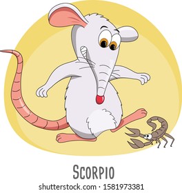 Scorpio rat zodiac sign 2020 vector